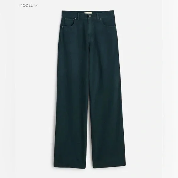 Madewell Dark Green Flare Jeans
